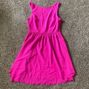 Susan Monaco pink scalloped dress